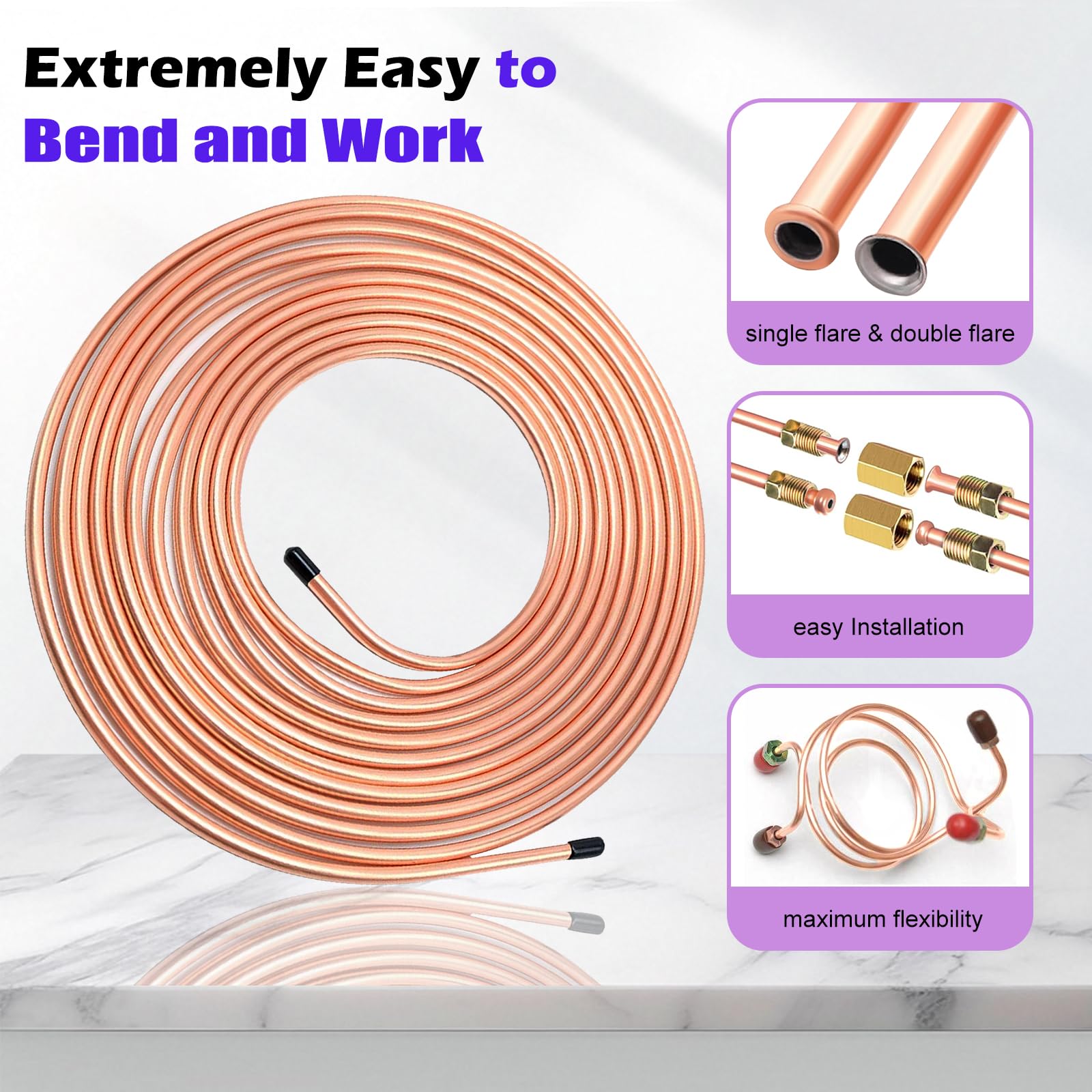 mznowsea kit components display with 16 flare nuts for reliable fittings