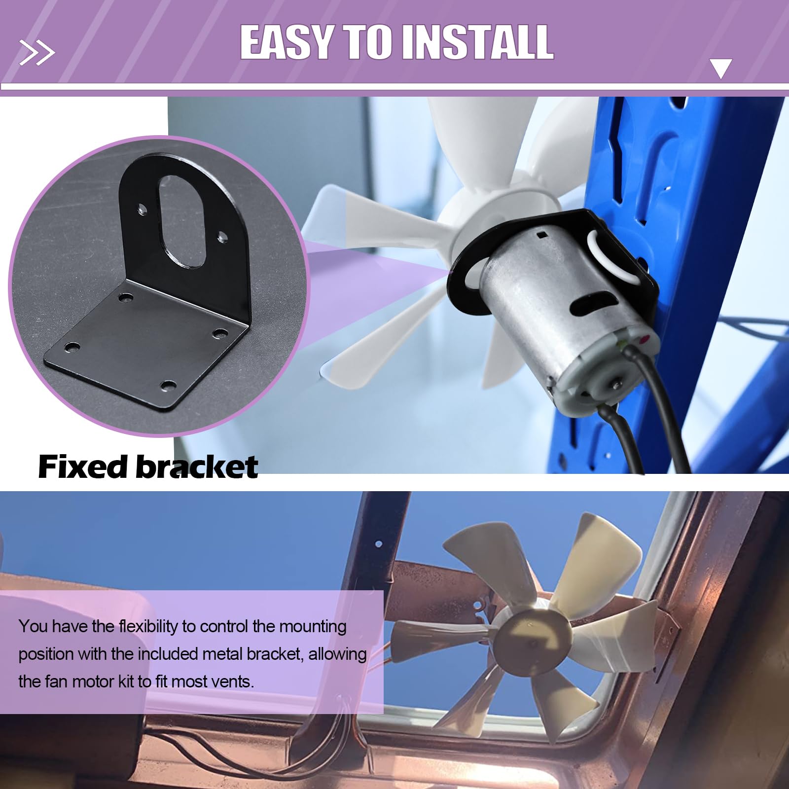 mznowsea white vent fan blade inside camper showing airflow