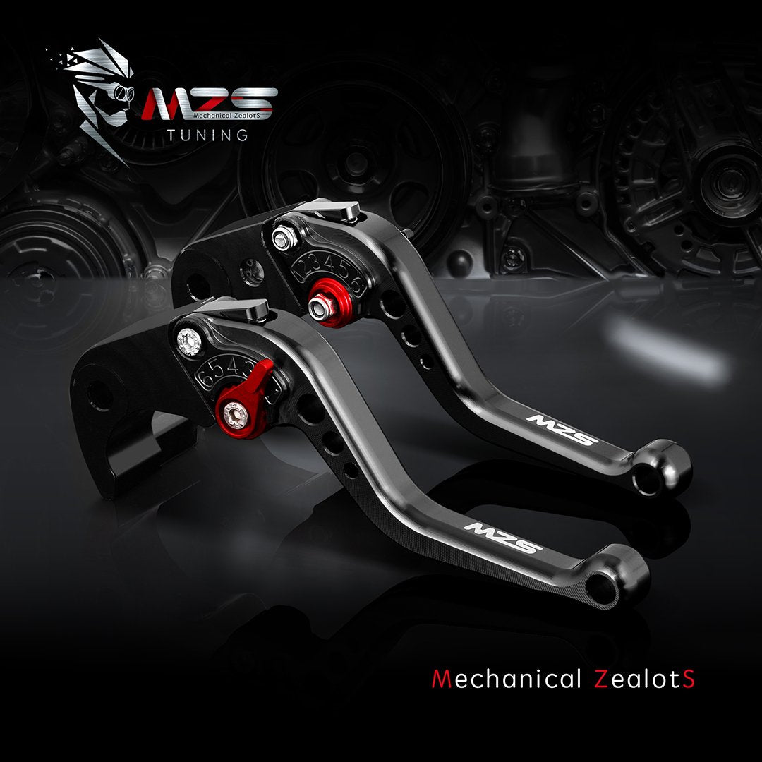 MZS black adjustable short lever for CB500F facilitates precise brake feel
