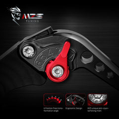 MZS black adjustable short lever for CB300R increases control in urban riding