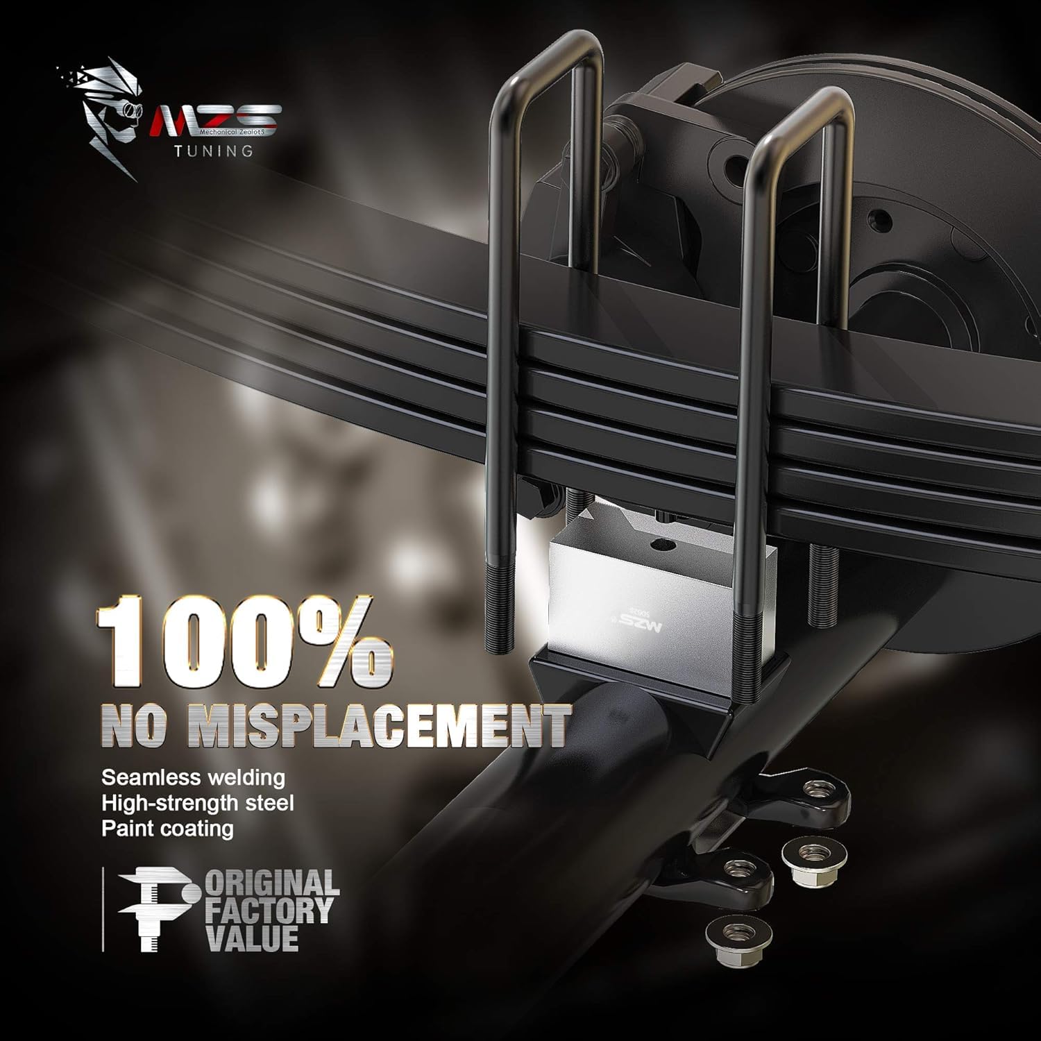 MZS cnc-billet rear lift block close-up craftsmanship