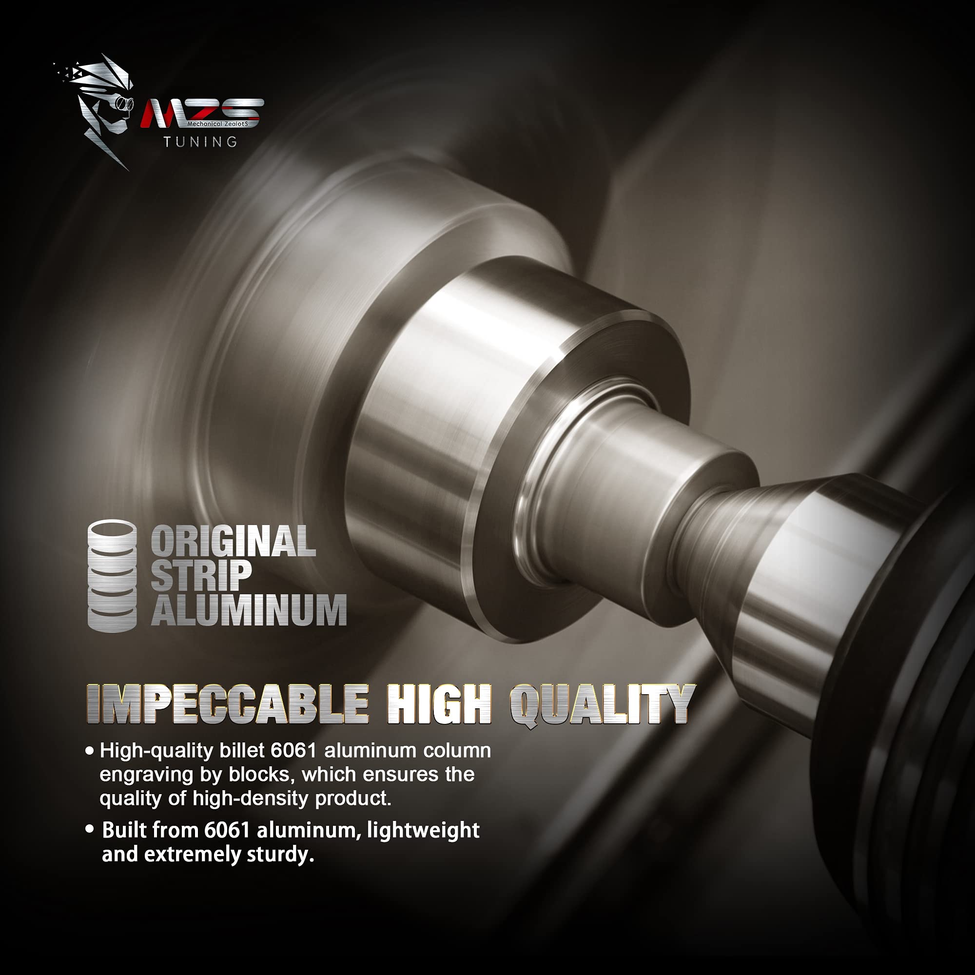 Bolt on installation of MZS drop kit on a 6 lug truck