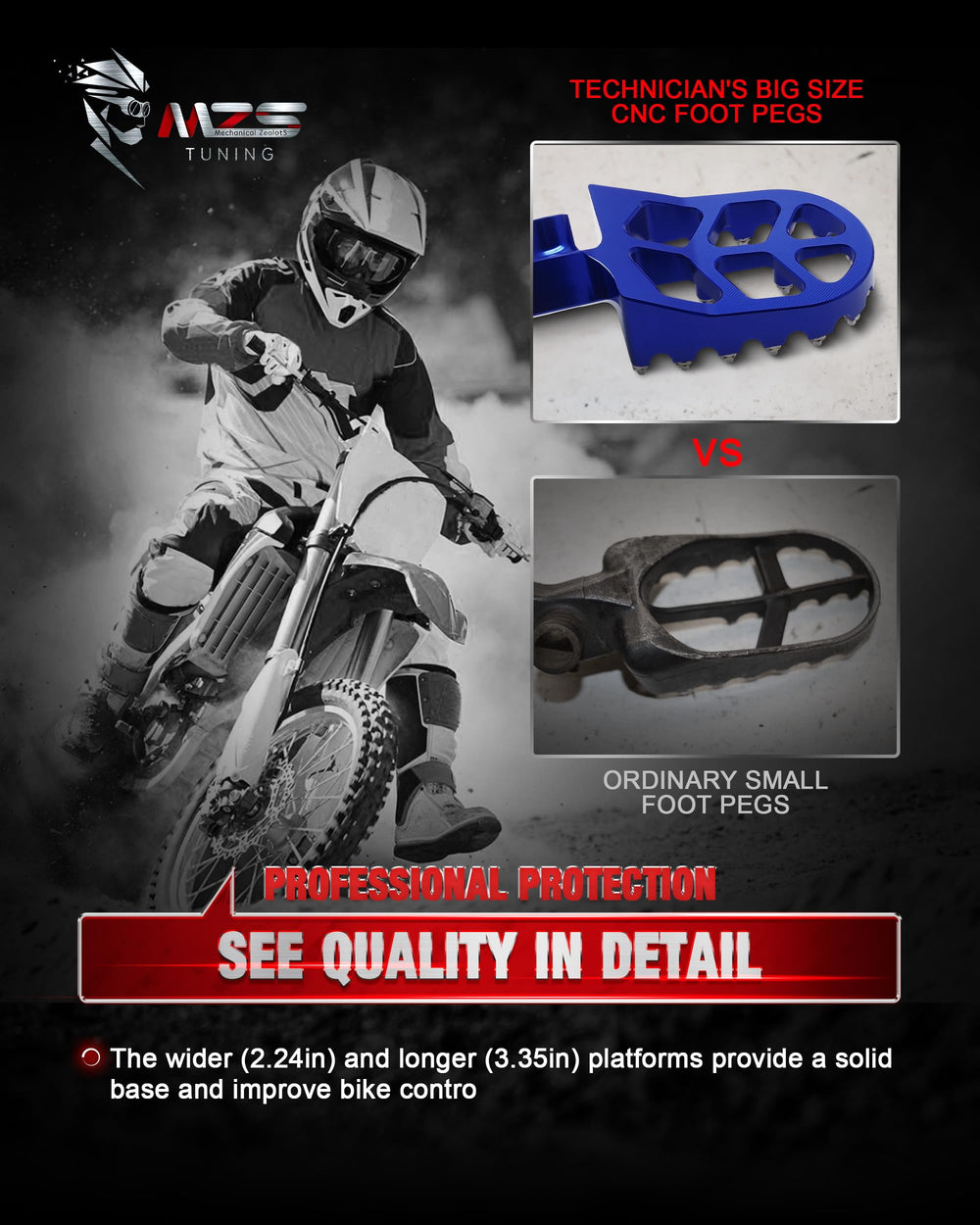 Wide fitment range for YZ and WR models ensures versatile compatibility