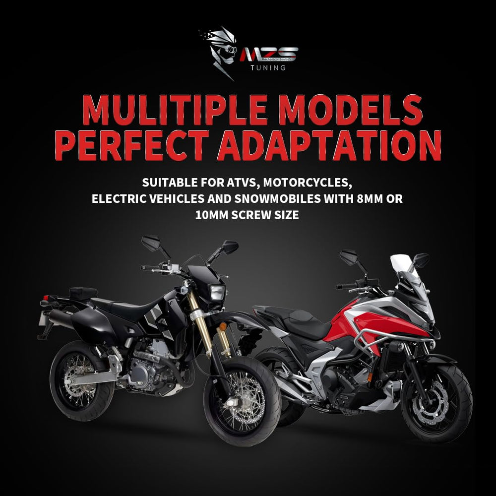 MZS easy-install aftermarket mirrors install without bike modification.