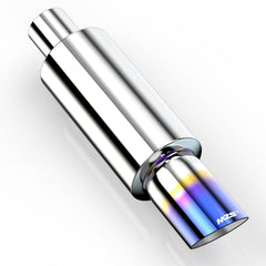 MZS Exhaust Muffler with straight-through path and 15-inch length for smoother flow.
