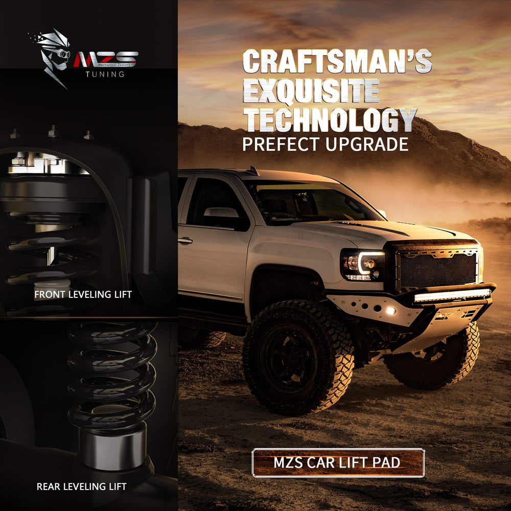 MZS Leveling Kit rear spacers image highlights improved stance and ground clearance.