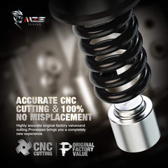 MZS leveling kit balances front and rear for a confident, planted stance.