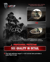 MZS motorcycle mirrors left and right pair for balanced visibility