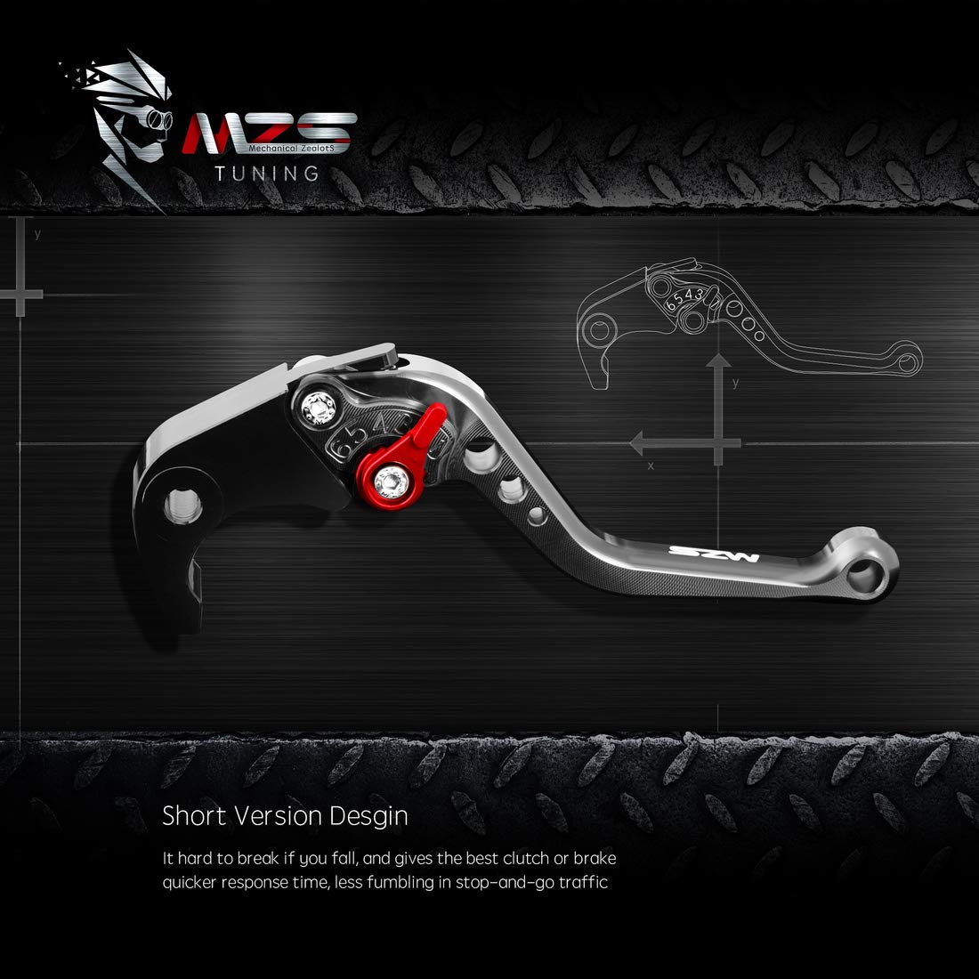 MZS premium materials lever pivot and bushing enable smooth action.