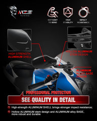 Blue anti-glare glass on MZS mirrors delivering high-definition, wide-angle visibility