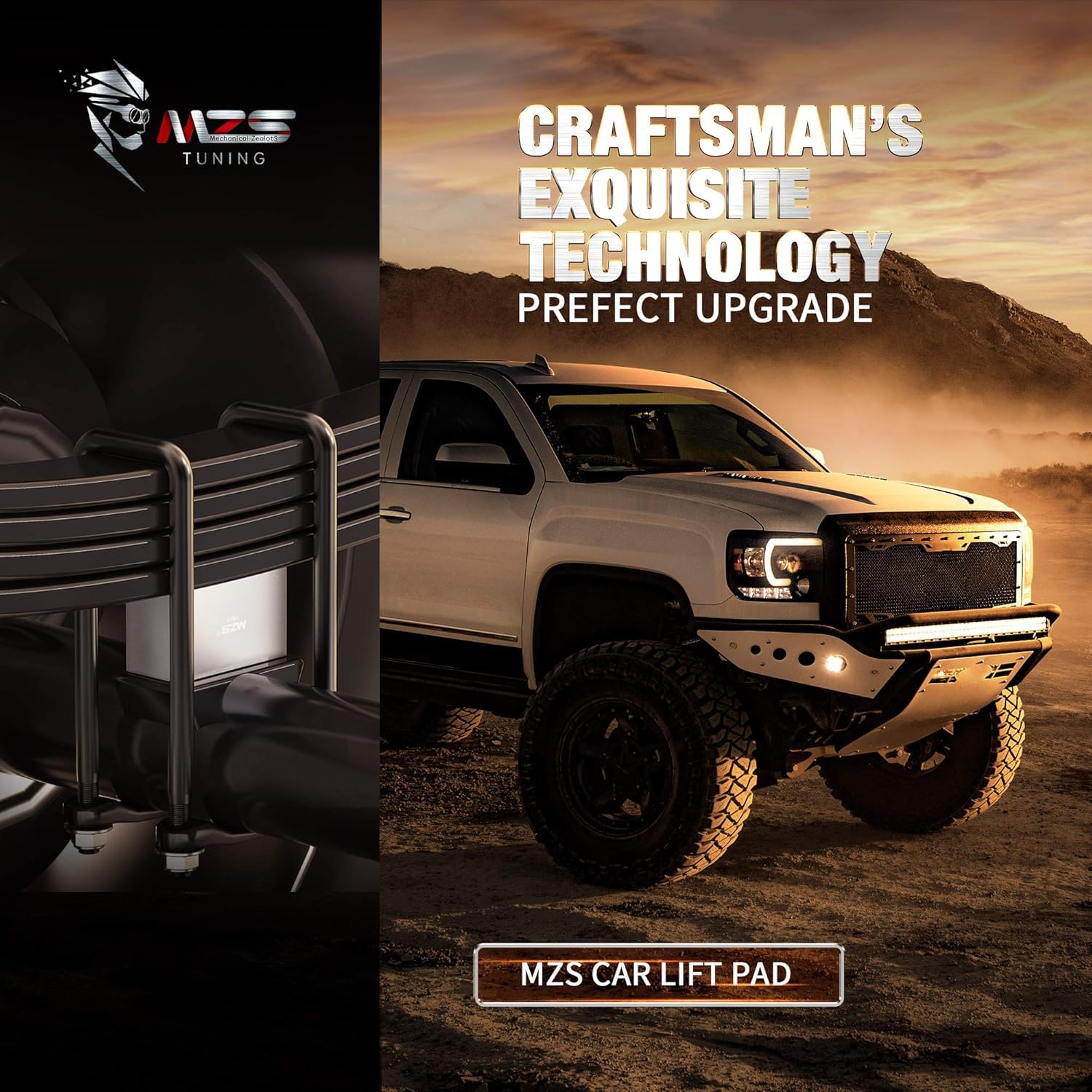 MZS tacoma rear-block assembly showing precise fit and U-bolts