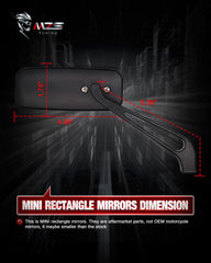 MZS universal mirror includes 8mm and 10mm bolts for simple mounting