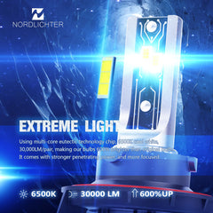N Nordlichter H13 front view with intense beam helps wider road visibility.