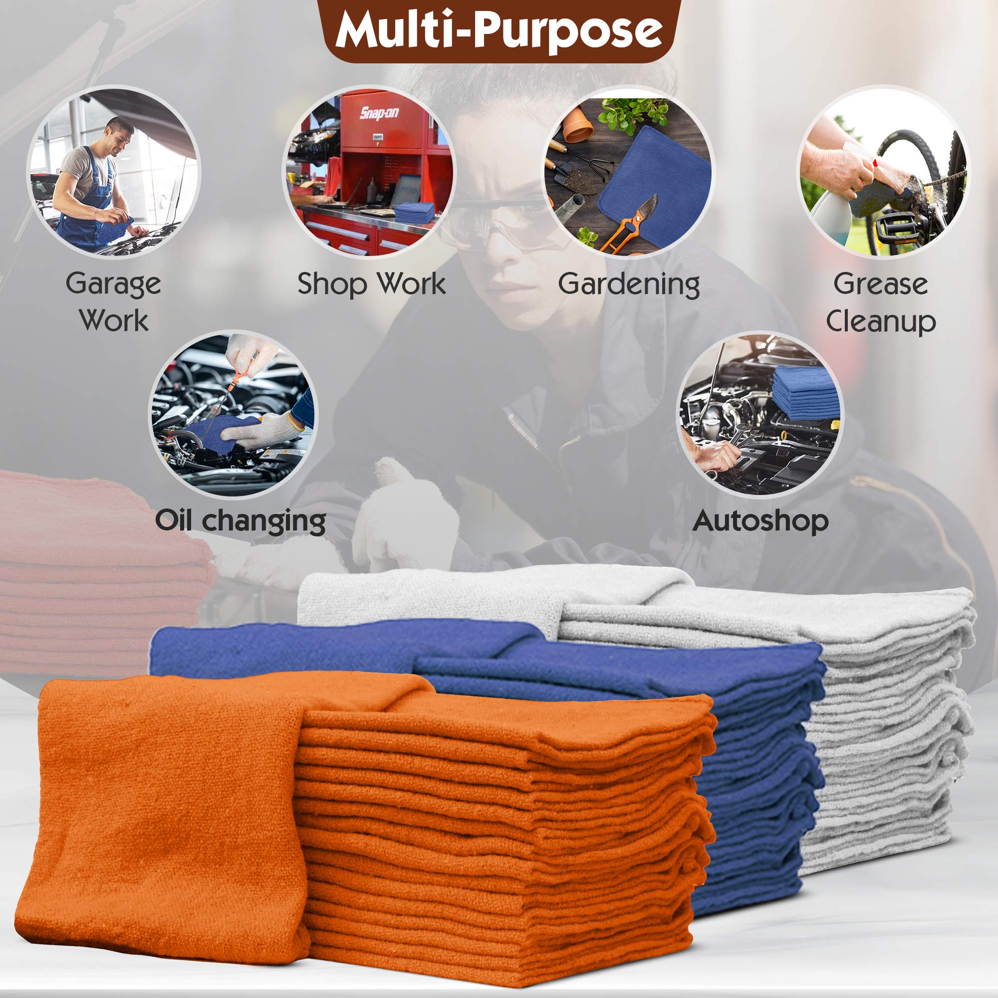 Nabob Wipers lint-free blue towels used dry or wet for shop tasks.