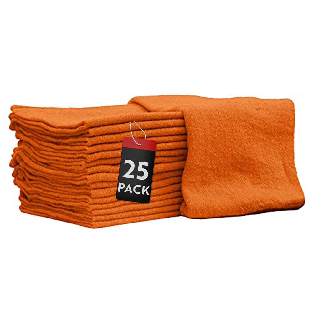Nabob Wipers shop towels 14x14 stacked for quick bulk access.