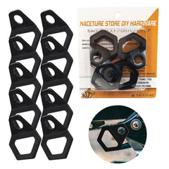 NACETURE motorcycle tie-down anchor hook 10-pack secures bikes quickly on trails.