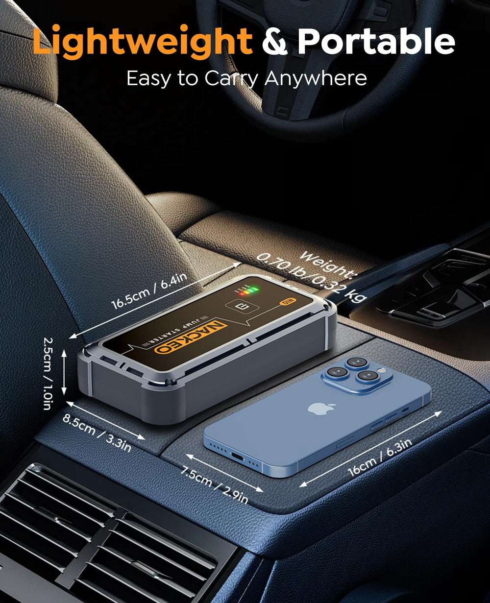 NACKEO 12000mAh power bank charges phones on the go