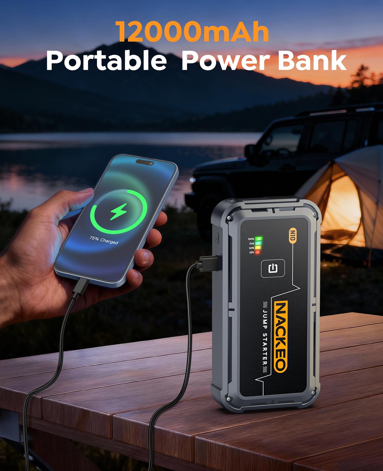 NACKEO rugged housing resists rain and dust in harsh conditions