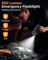 NACKEO LED flashlight in steady mode for night use