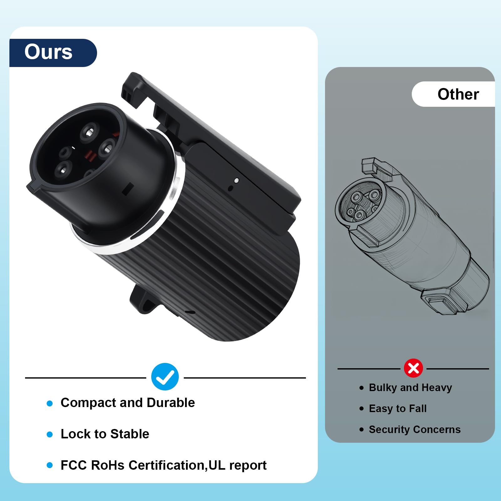 NACSTOCCS NACS to J1772 adapter offers broad compatibility with NACS chargers and EVs.