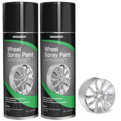 NADAMOO wheel rim spray paint can front view refreshing aluminum wheels with durable semi-gloss finish.