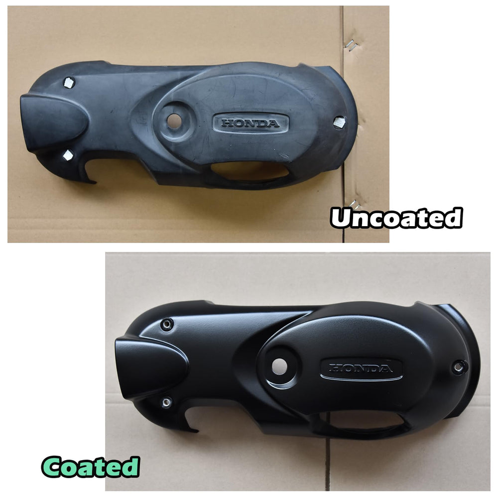 NADAMOO satin finish spray on can side view demonstrates coverage for plastics