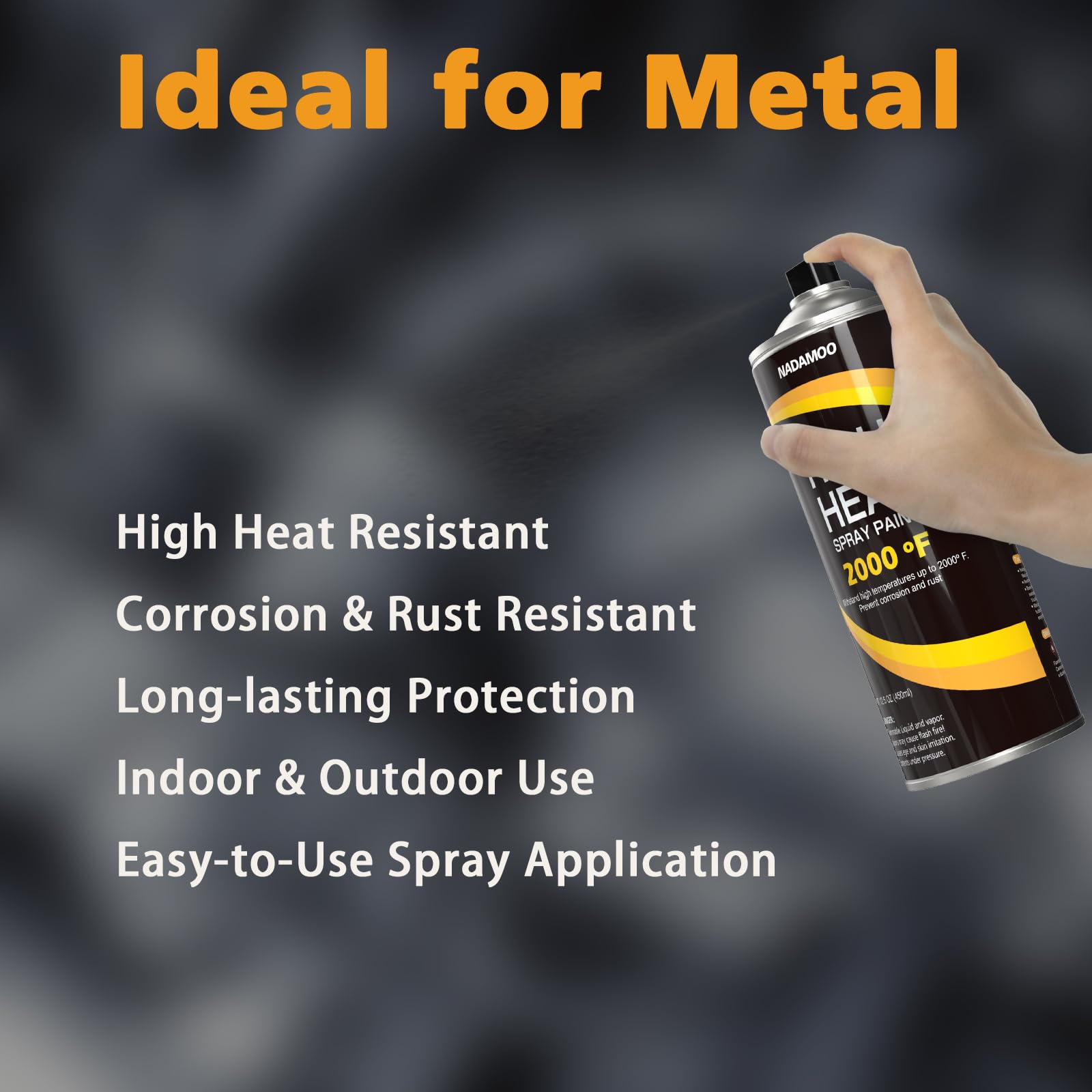 NADAMOO black matte finish on stove pipe shows heat resistance and rust protection