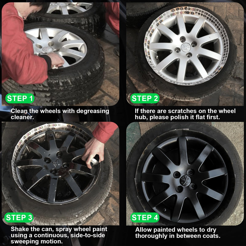 NADAMOO gloss black rim finish on metal for like-new appearance