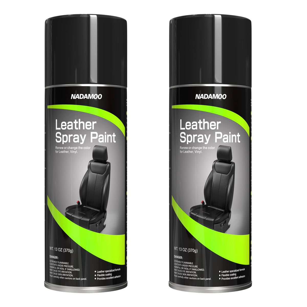 NADAMOO leather spray paint semi-gloss black kit for durable color renewal