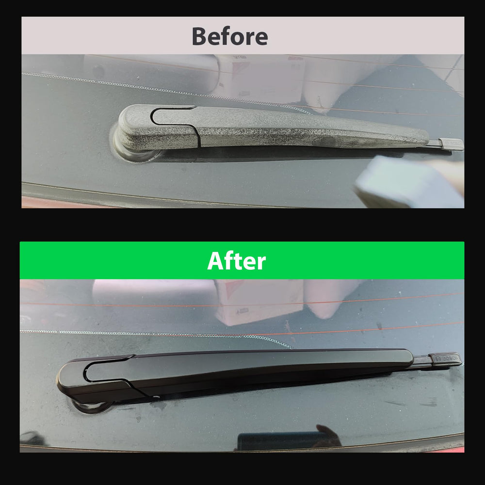 NADAMOO Plastic Restorer gloss-finish on black trim enhances appearance.