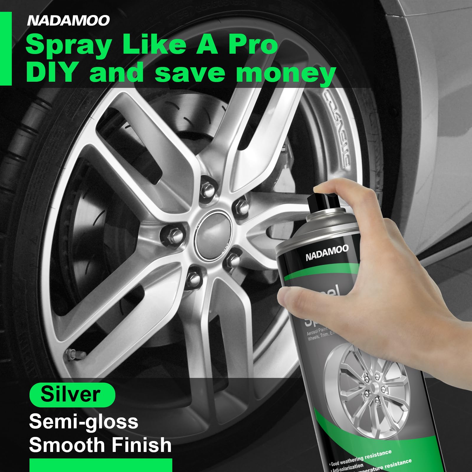 NADAMOO semi-gloss finish on rims for a brand-new look.