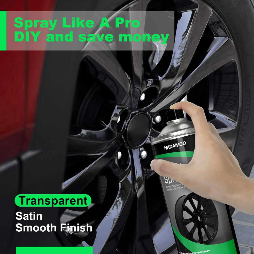 NADAMOO clear coat on a wheel during curing, highlighting long lasting finish.
