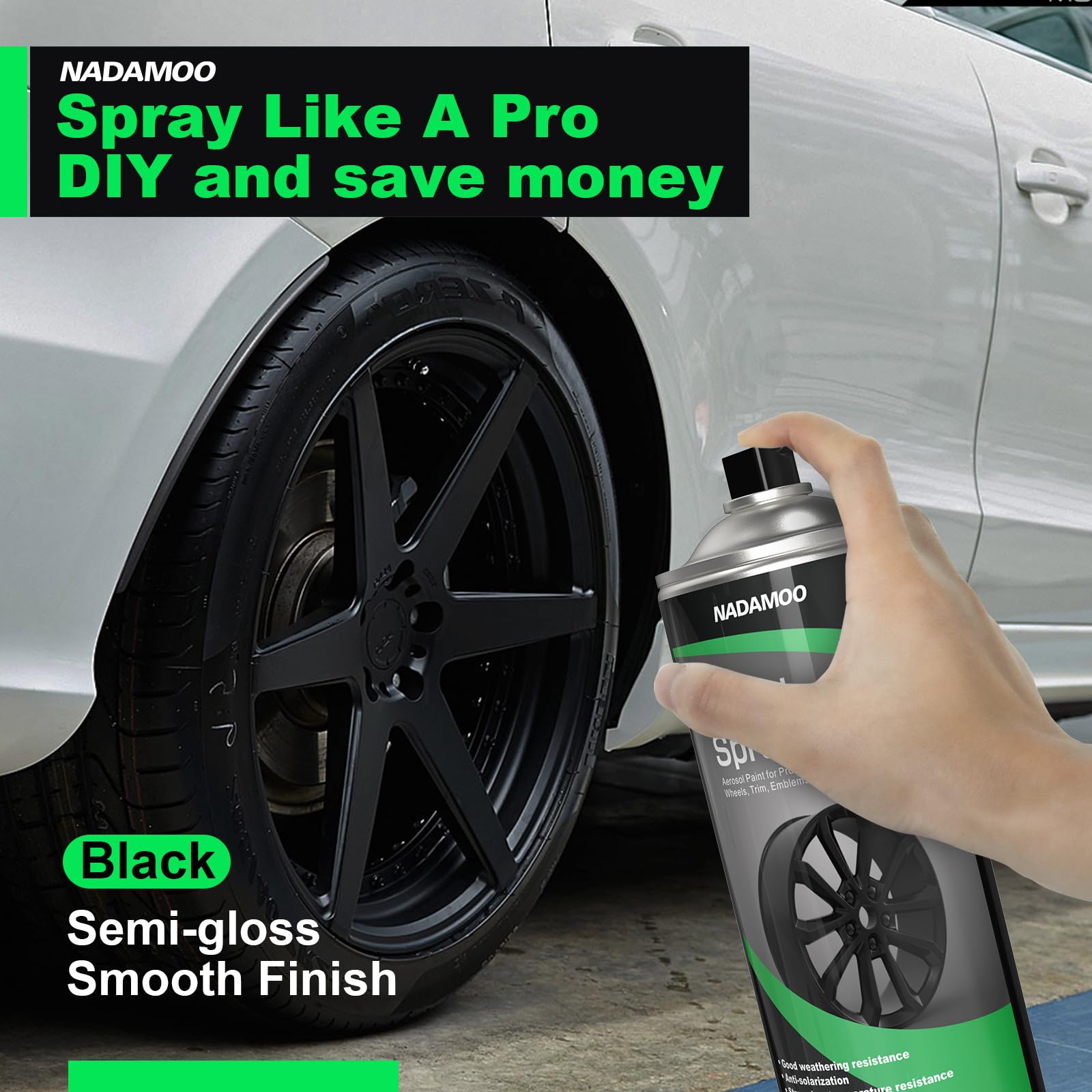 NADAMOO wheel rim coating dries to touch in minutes.