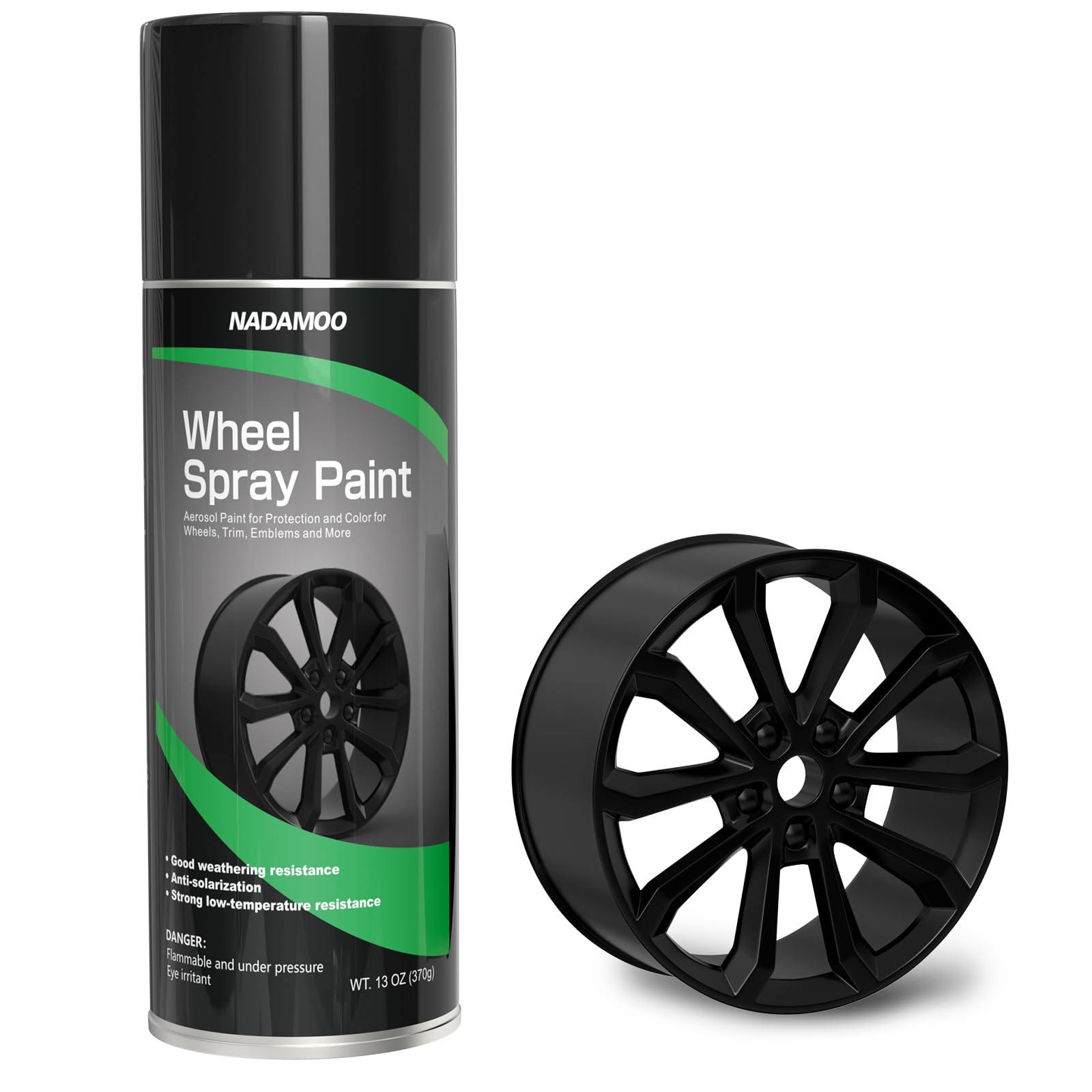 NADAMOO wheel rim spray paint can applying a refreshed durable finish