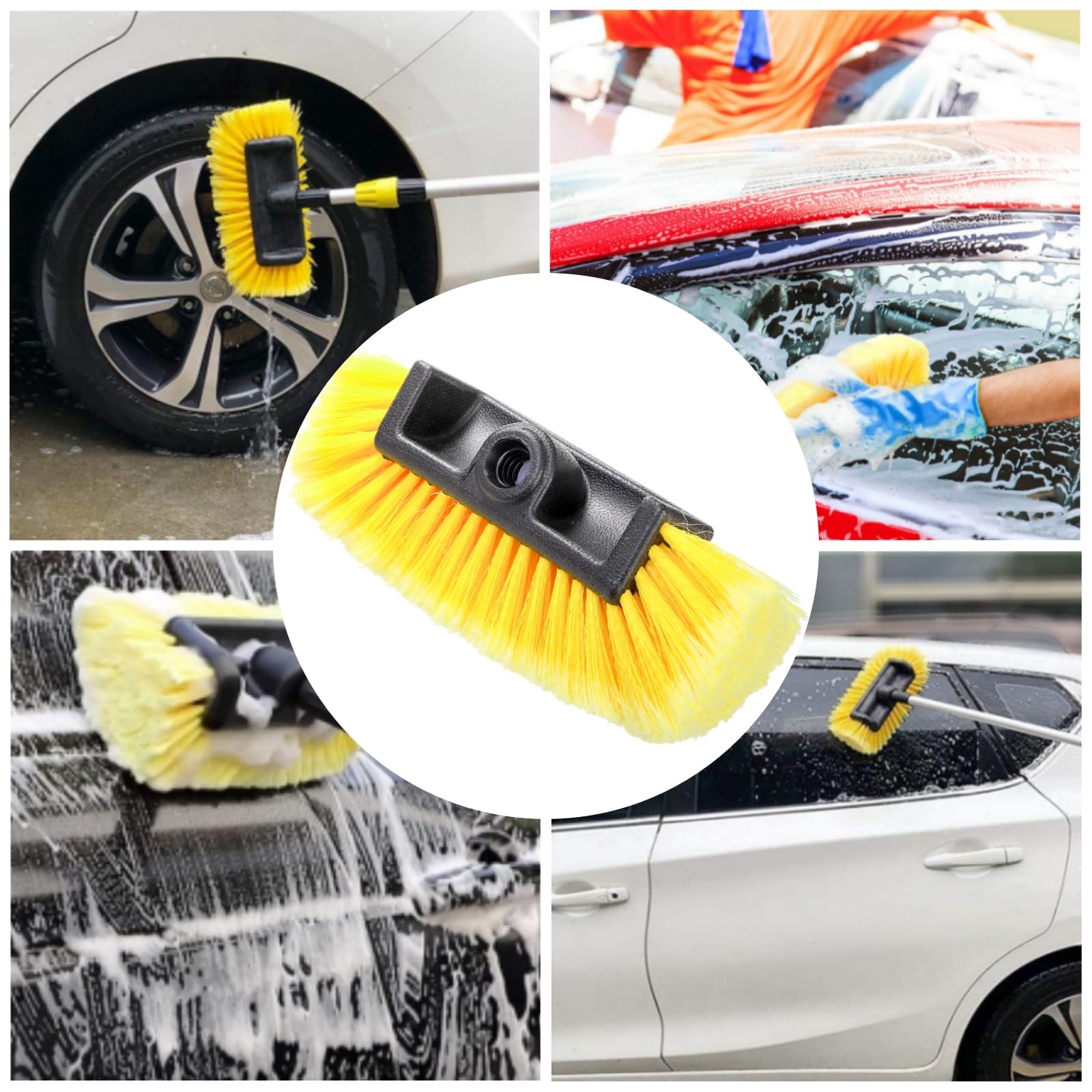 Nagpew yellow brush head enhances visibility during washing.