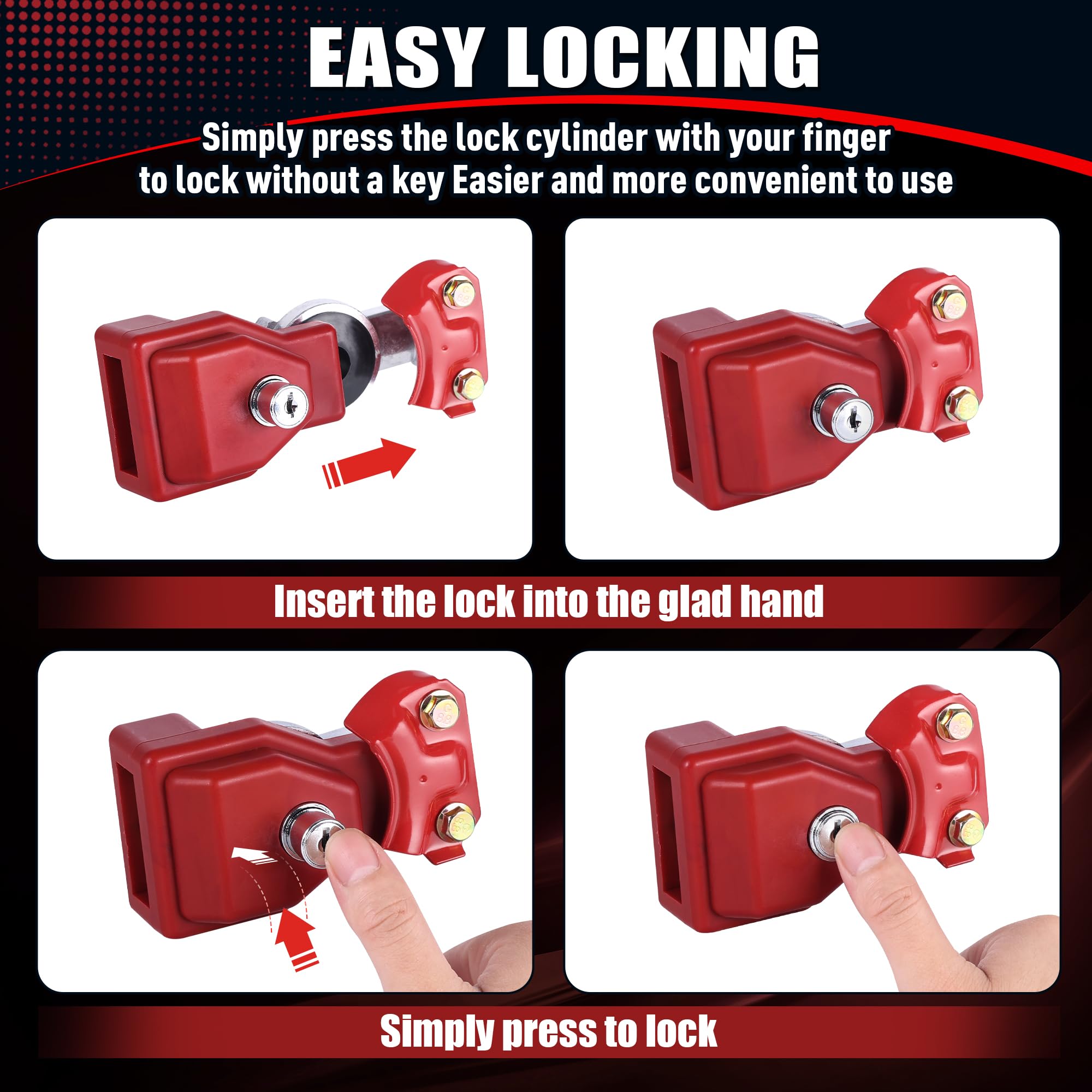 NAKANEKO lock dimensions 2.5x1.4x3.3 inches illustrate compact fit