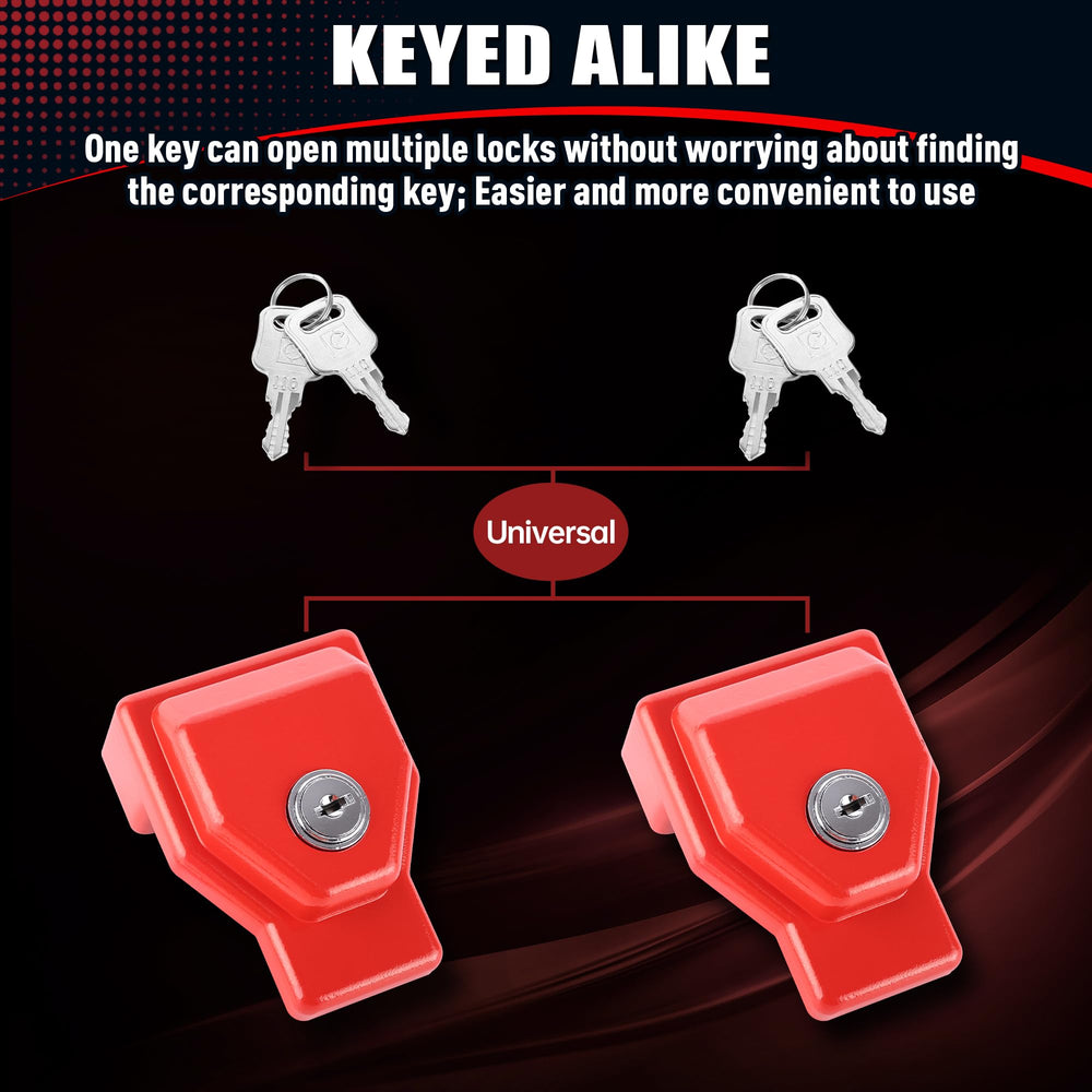 NAKANeko Glad Hand Lock cast-aluminum red on trailer air line.