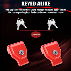 NAKANeko Glad Hand Lock cast-aluminum red on trailer air line.