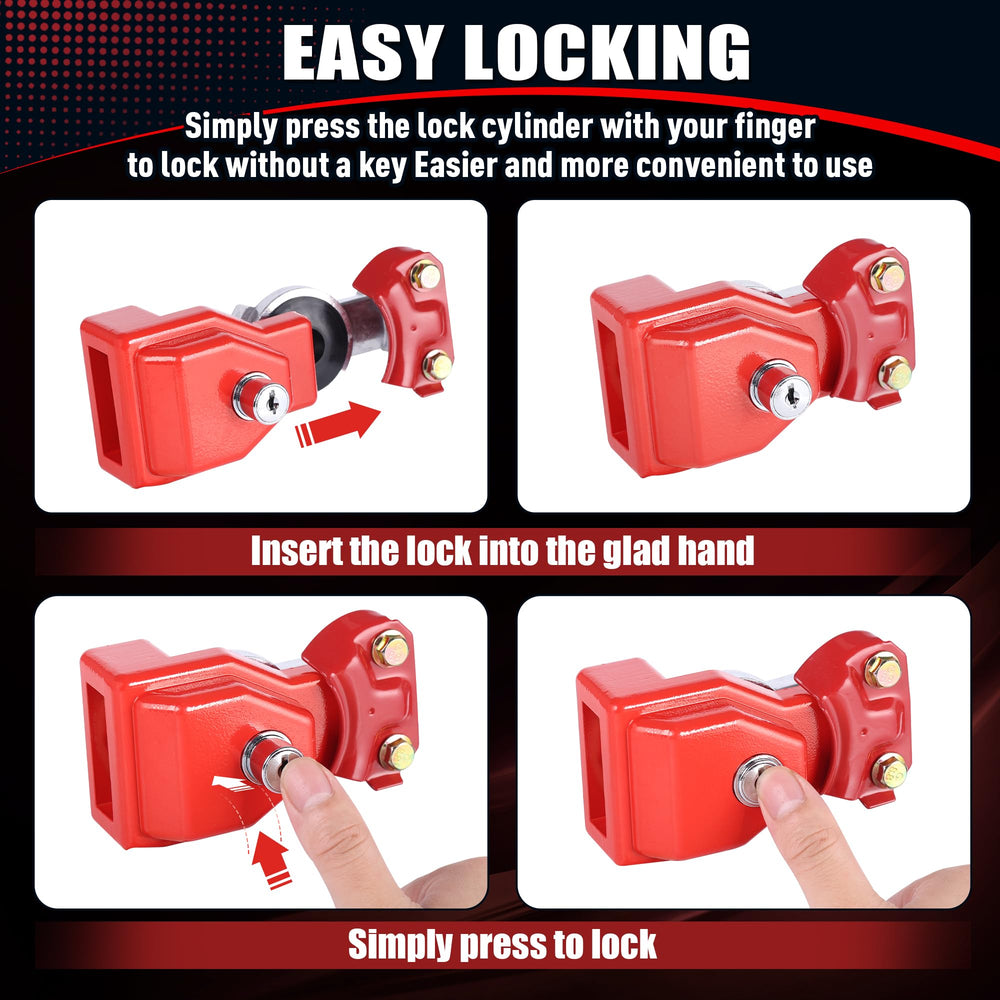 NAKANeko Glad Hand Lock packaging red, ready for quick installation.