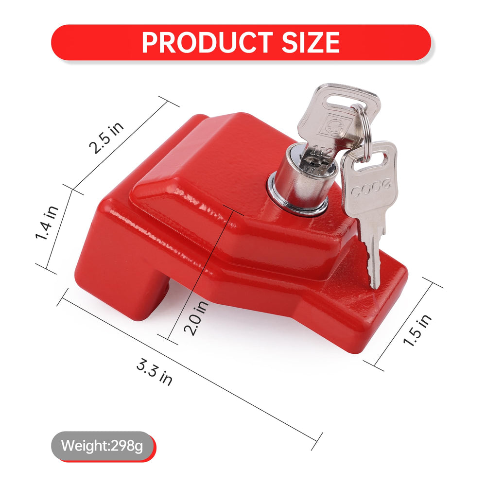 NAKANeko Glad Hand Lock 2-pack red, ideal for busy docks.