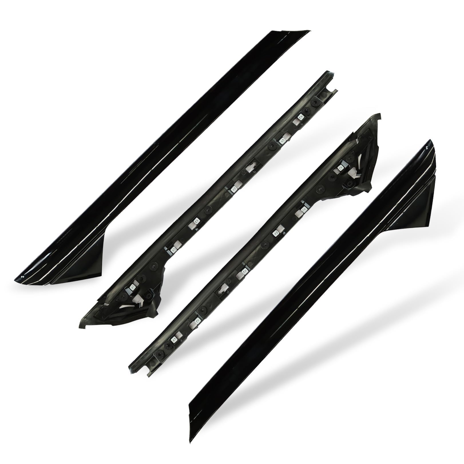 Nakkaa A-pillar molding left close-up highlights durable trim and refined cabin aesthetics.