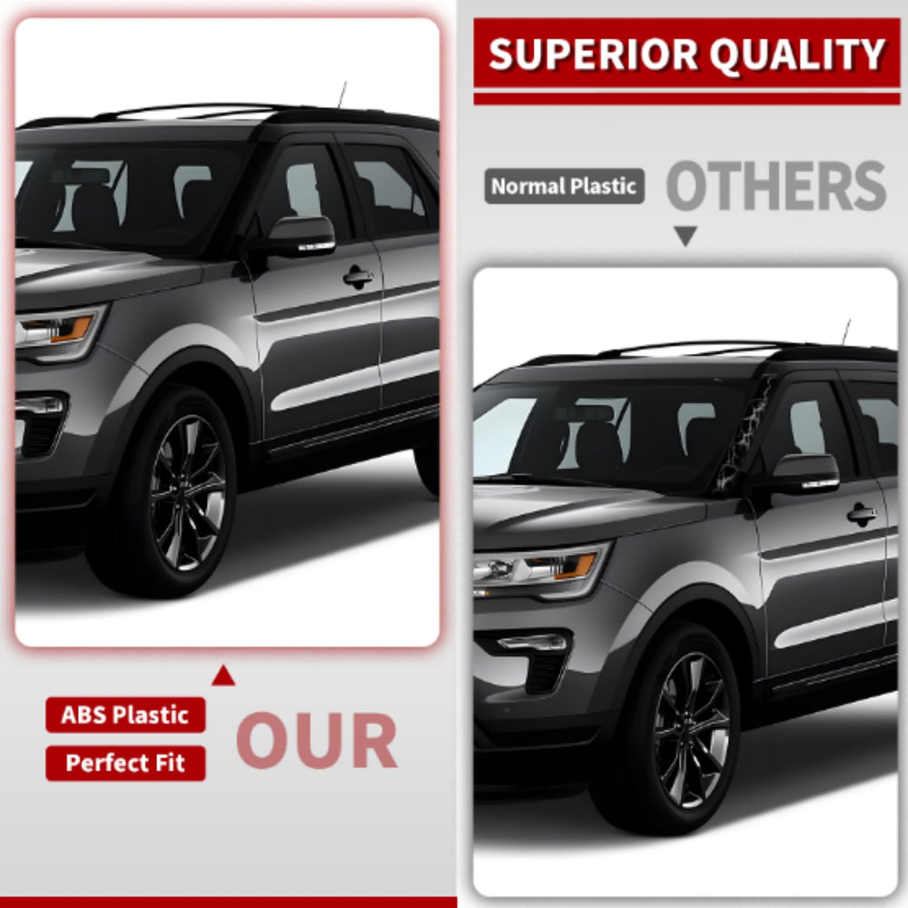Nakkaa A-pillar molding material detail emphasizes abrasion resistance and long-term appearance.