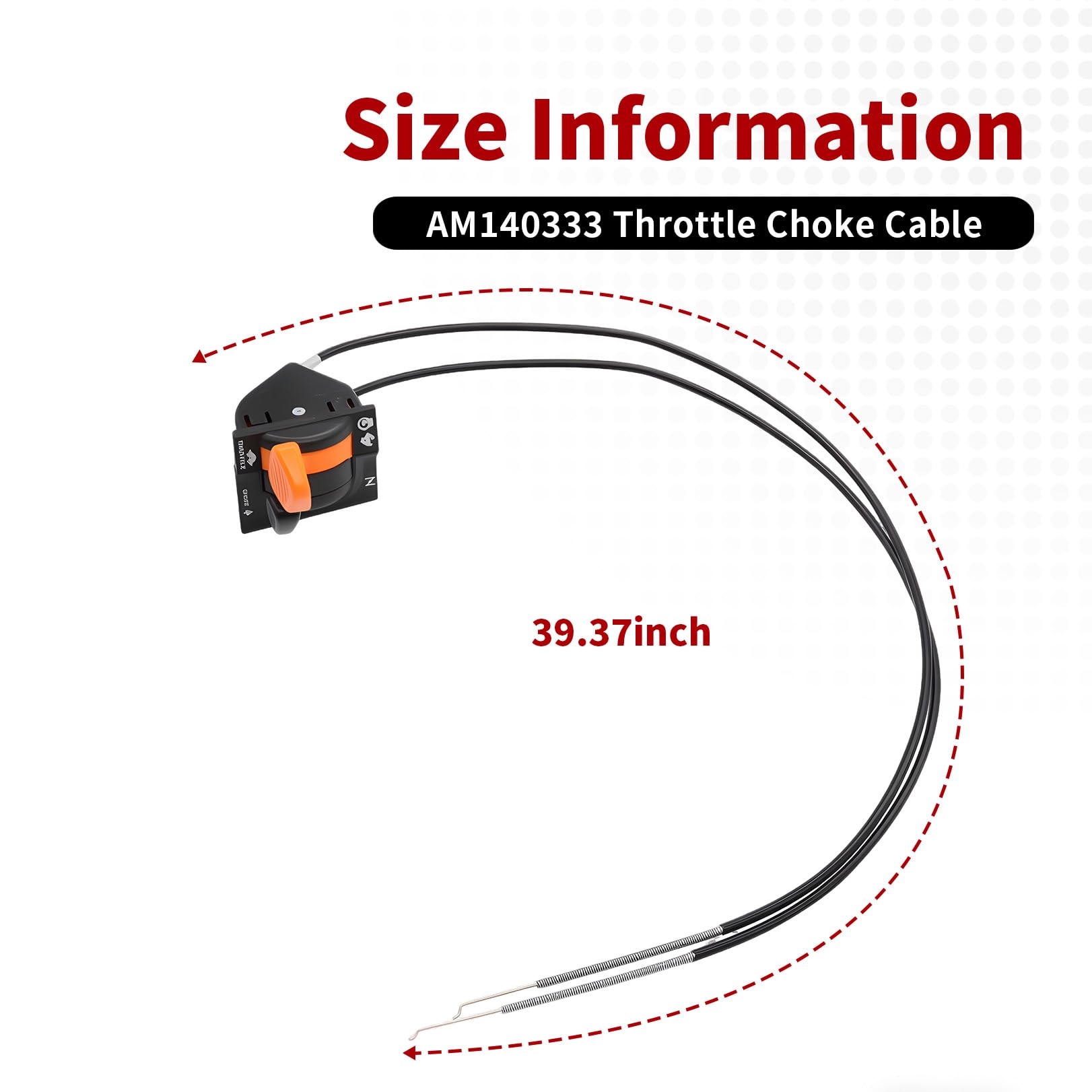Nakkaa AM140333 package contents include one throttle choke cable