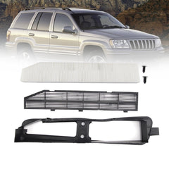 Nakkaa cabin housing and filter kit front view for Grand Cherokee; quick fit.