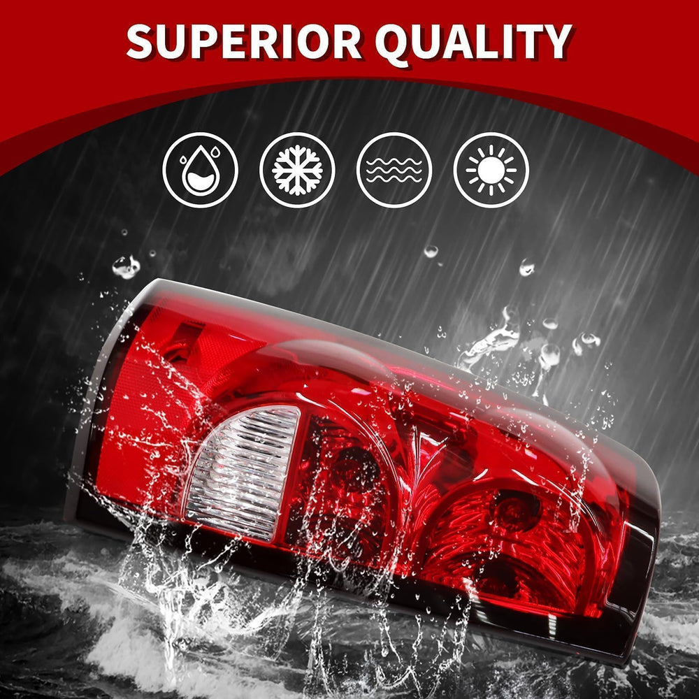 Nakkaa GM2800174/GM2801174 replacement tail light, plug-and-play compatibility.