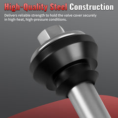 Nakonic valve cover bolts with washers ensuring even clamping for a leak-free seal.