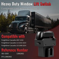 Nakonic window switch for passenger-side close-up with rugged ABS housing