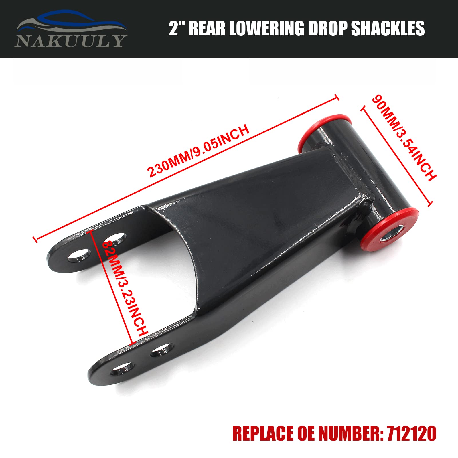 Nakuuly 2in rear drop shackle kit compatibility on Chevy GMC pickup.