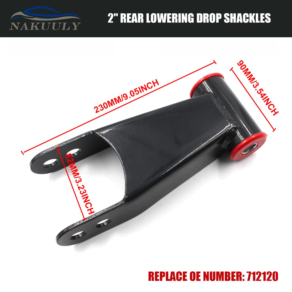Nakuuly 2in rear drop shackle kit compatibility on Chevy GMC pickup.