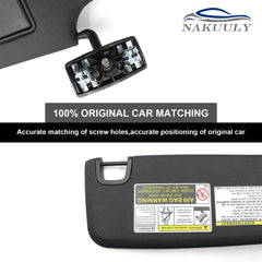 Nakuuly black sun visor for Jeep Wrangler JK shields against sun and UV rays.